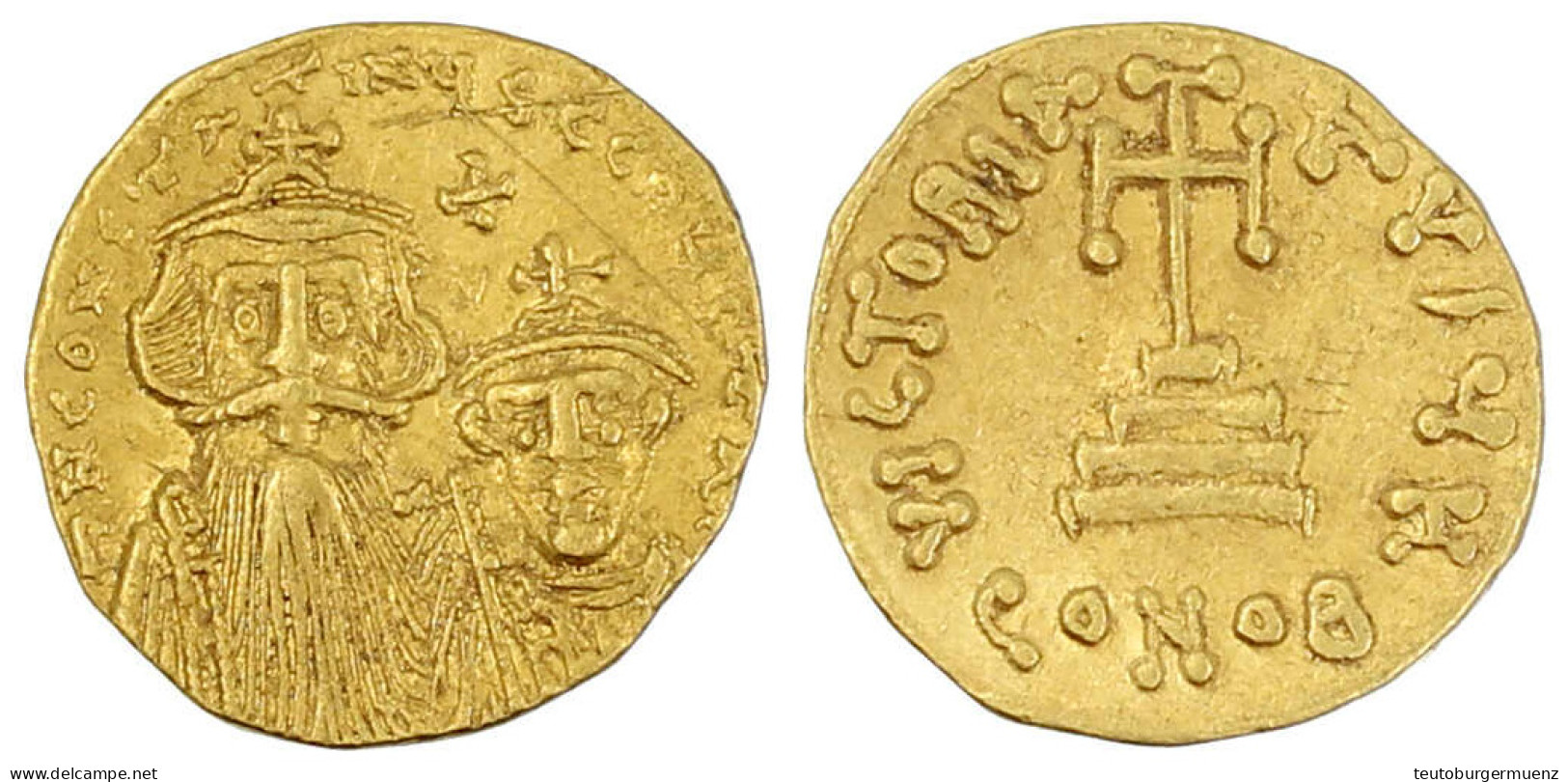 Solidus 654/659, Constantinopel, 8. Off. 4,33 G. Sehr Schön/vorzüglich, Kratzer. Sear 959. - Byzantium