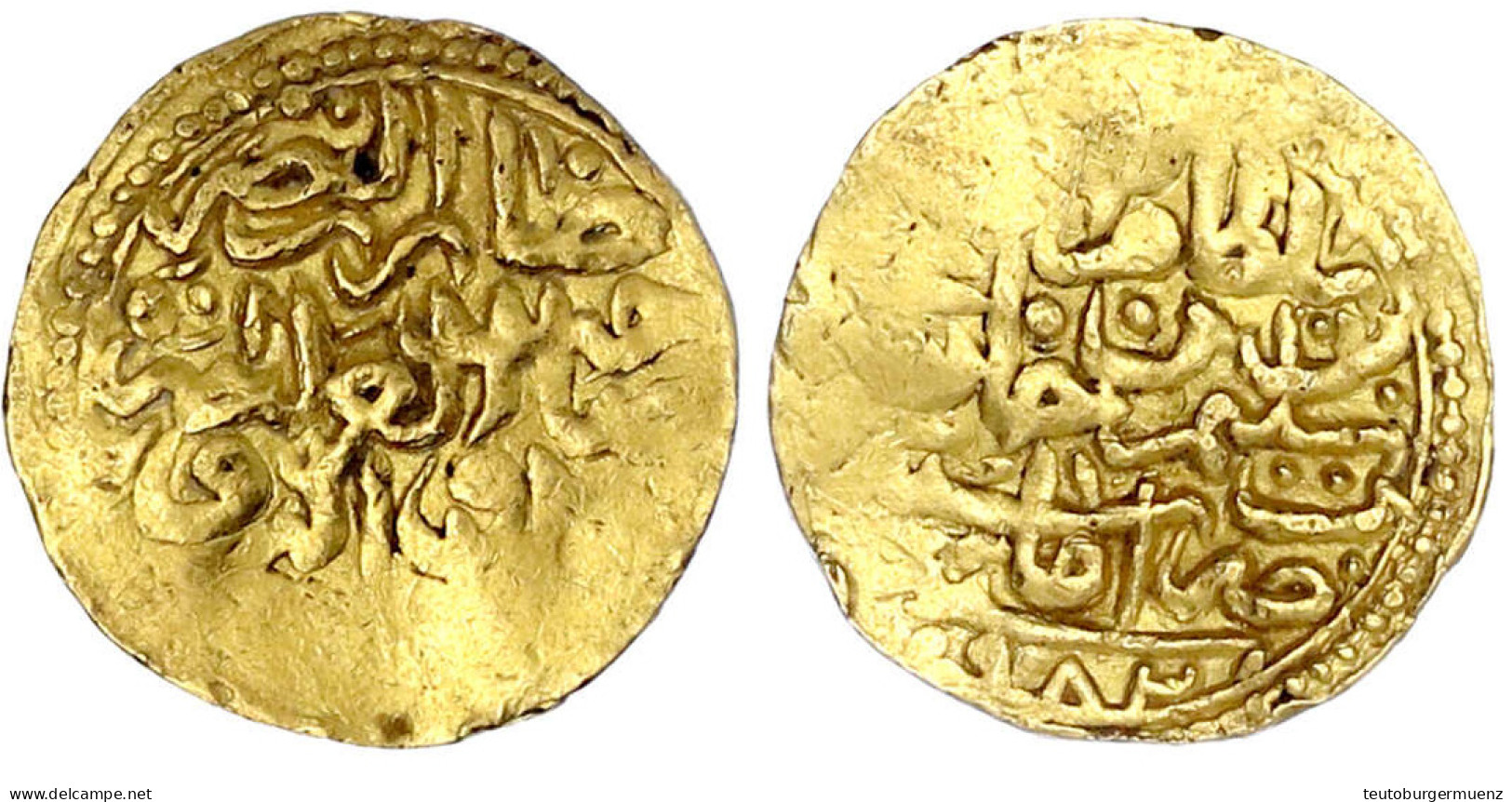 Altin AH 982 = 1574 Misr. 3,41 G. Schön/sehr Schön, Prägeschwäche. Artuk 1624. - Egypte