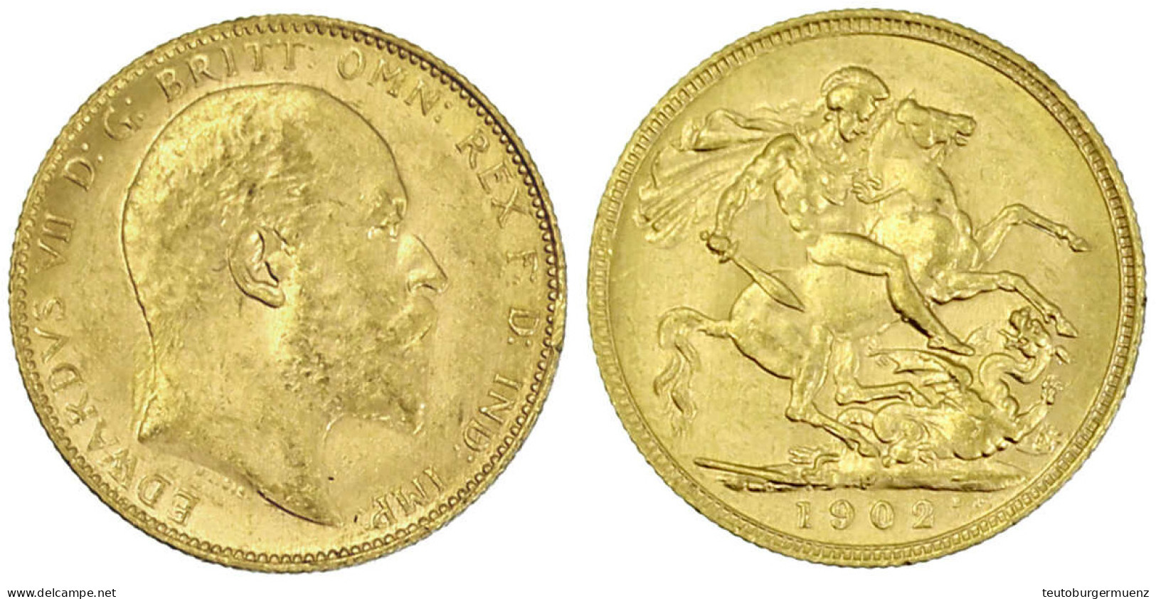 Sovereign 1902 P, Perth. 7,99 G. 917/1000. Gutes Vorzüglich, Kl. Randfehler Und Kratzer. Seaby 3972. - Andere & Zonder Classificatie