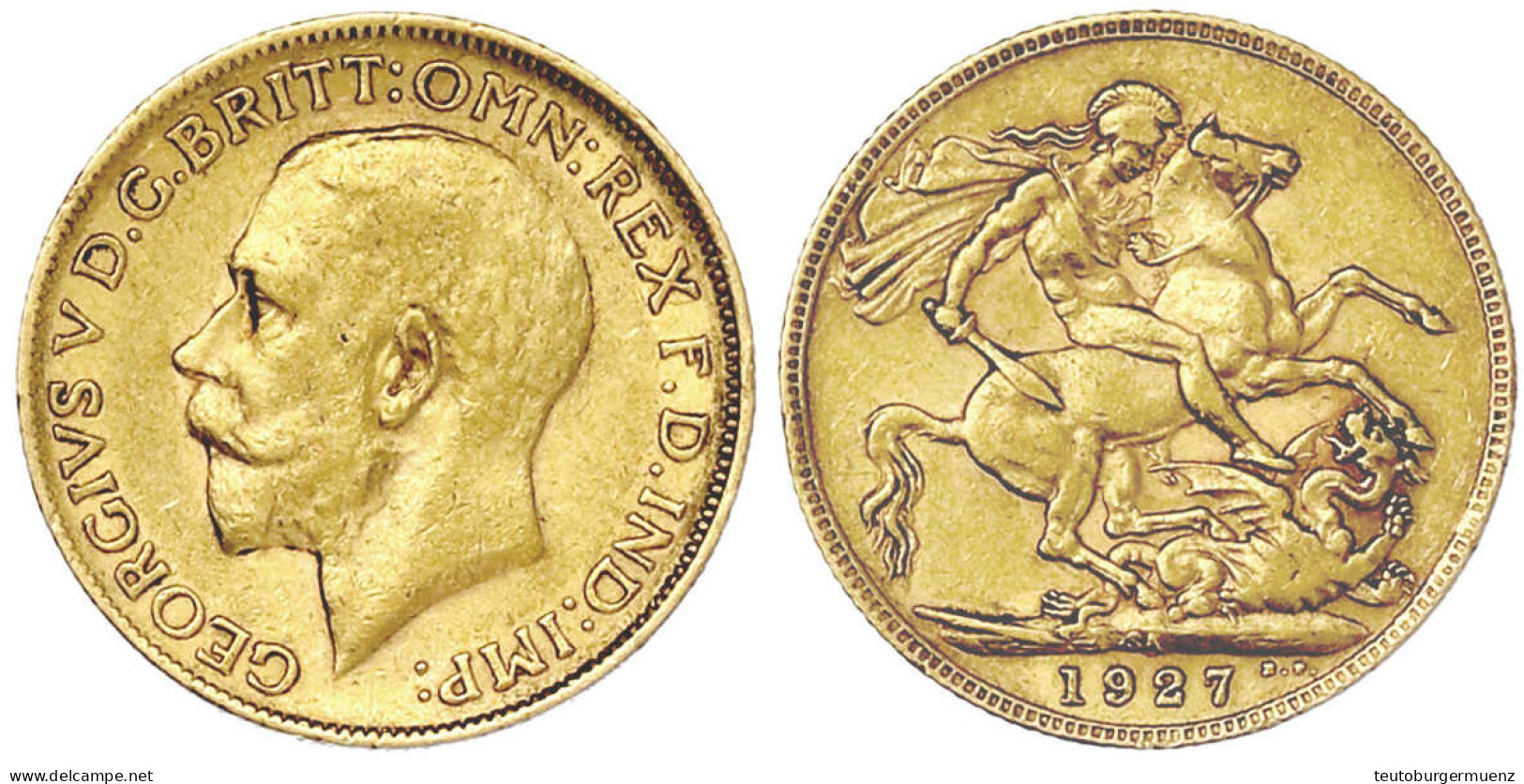 Sovereign 1927 SA. 7,99 G. 917/1000. Sehr Schön/vorzüglich. Seaby 4005. - South Africa