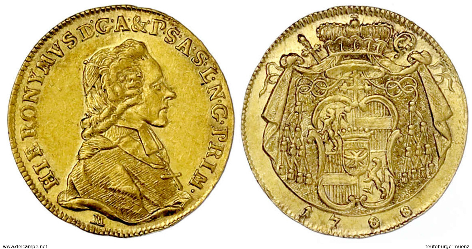 Dukat 1788 M. 3,48 G. Vorzüglich, Kl. Kratzer. Pr. 2403. Zöttl 3154. Friedberg 880. - Gold Coins