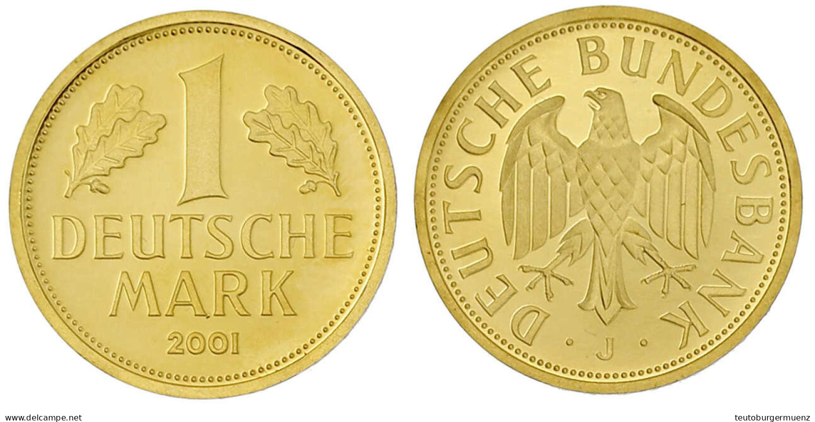 2001 J. 12 G. Feingold. In Nicht Zugehöriger Kapsel. Stempelglanz. Jaeger 481. - Germany