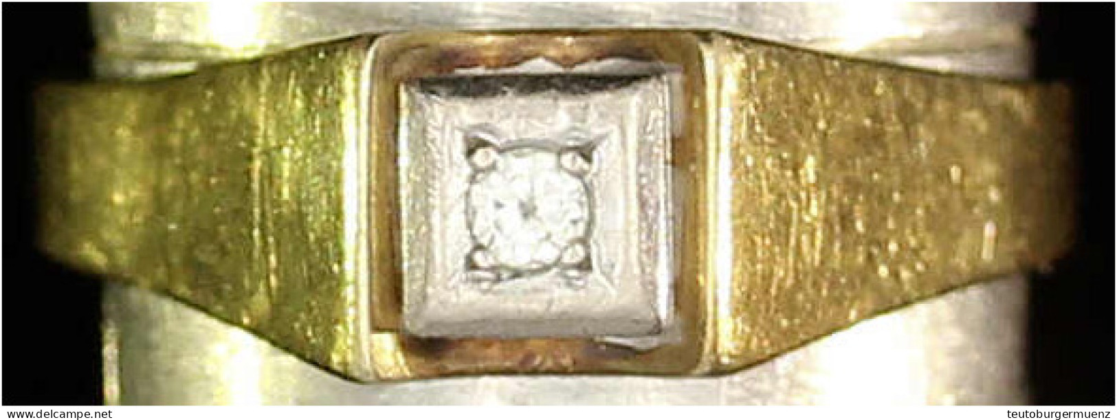 Damenring Gelbgold 585/1000 Mit 1 Diamant, Ca. 0,05 Ct. Ringgröße 20. 3,13 G - Otros & Sin Clasificación