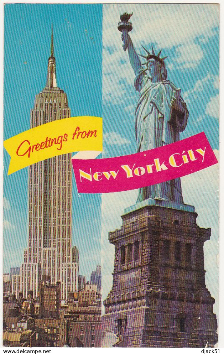 NEW YORK CITY - Statue Of Liberty And Empire State Building / Timbre, Stamp : JOHN F. KENNEDY - 1969 - Statua Della Libertà