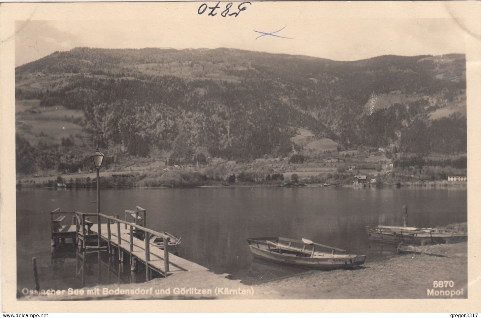 D7547) OSSIACHERSEE Mit BODENSDORF Und Görlitzen - Steg U. Boote ALT! - Ossiachersee-Orte