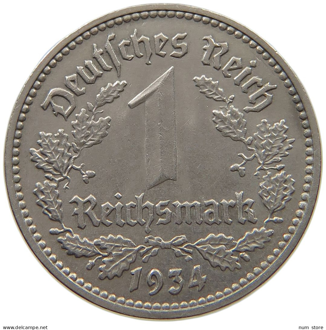 DRITTES REICH MARK 1934 J J.354 #c072 0207 - 1 Reichsmark