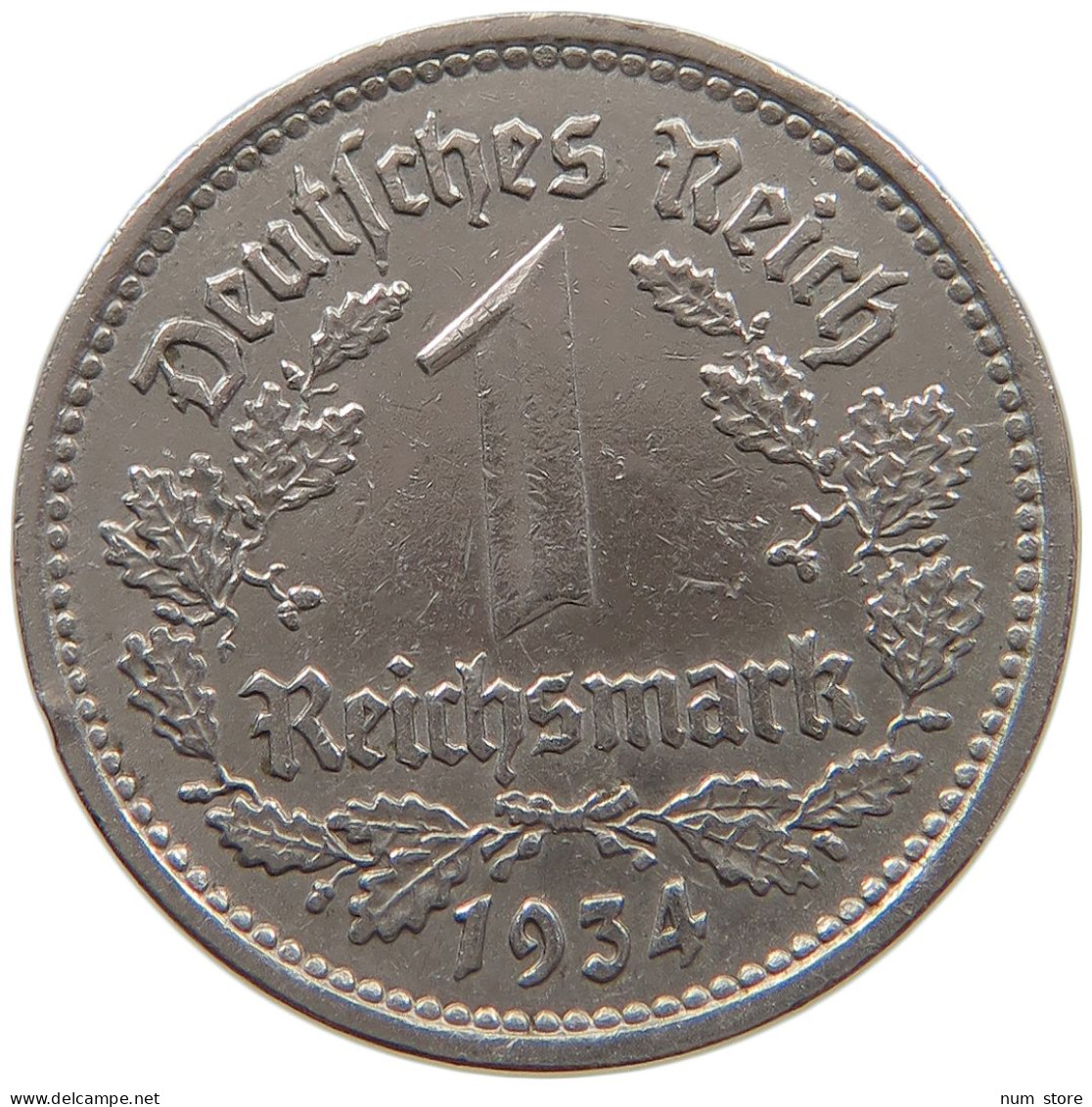 DRITTES REICH MARK 1934 G J.354 #a072 0283 - 1 Reichsmark