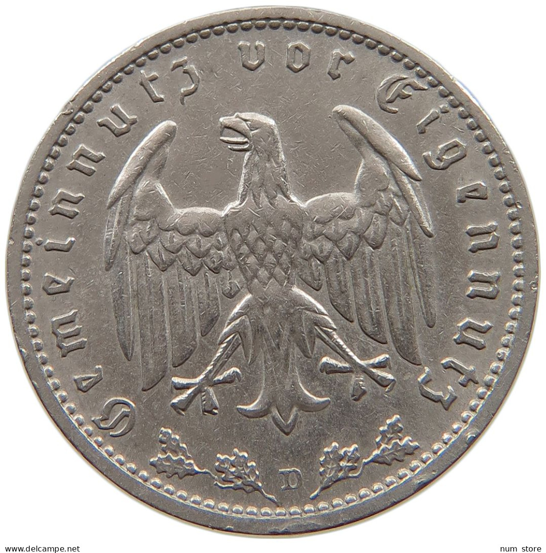 DRITTES REICH MARK 1934 D J.354 #a086 1071 - 1 Reichsmark