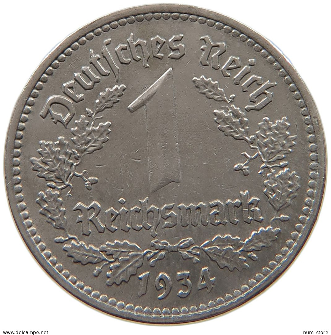 DRITTES REICH MARK 1934 A J.354 #a055 0661 - 1 Reichsmark