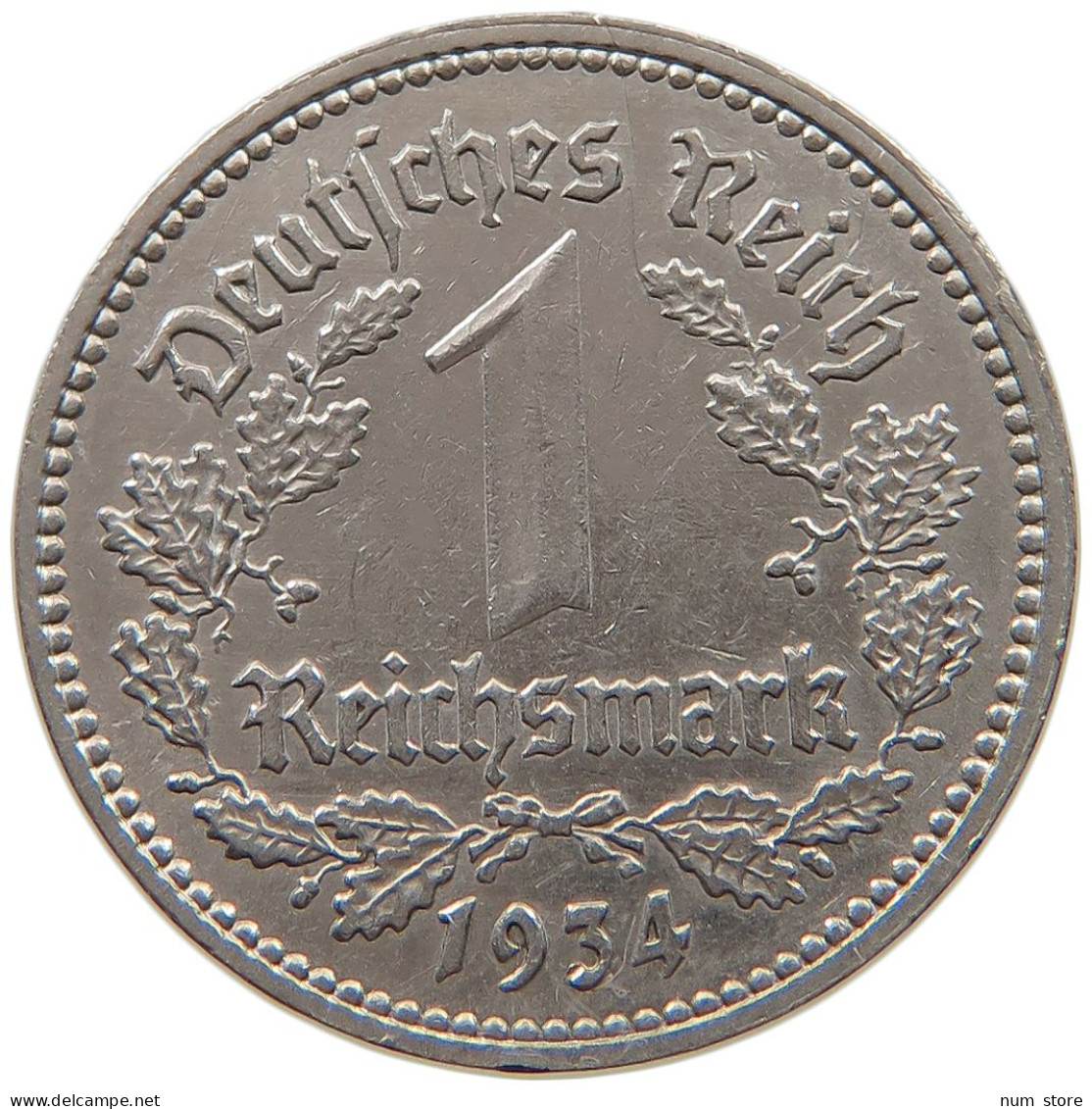 DRITTES REICH MARK 1934 A J.354 #a055 0665 - 1 Reichsmark