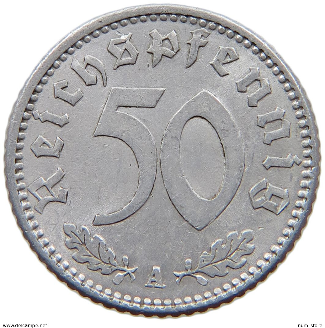 DRITTES REICH 50 PFENNIG 1943 A  #a089 0043 - 5 Reichsmark