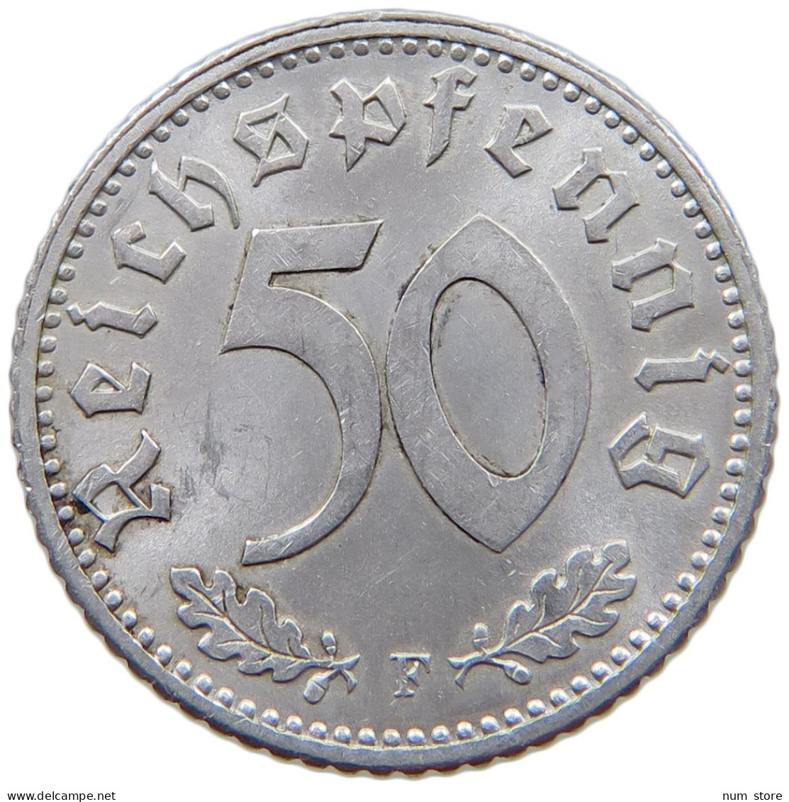 DRITTES REICH 50 PFENNIG 1941 F  #a089 0035 - 5 Reichsmark