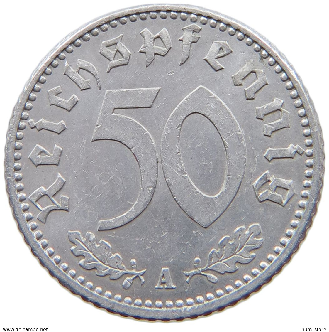 DRITTES REICH 50 PFENNIG 1943 A  #a089 0045 - 5 Reichsmark