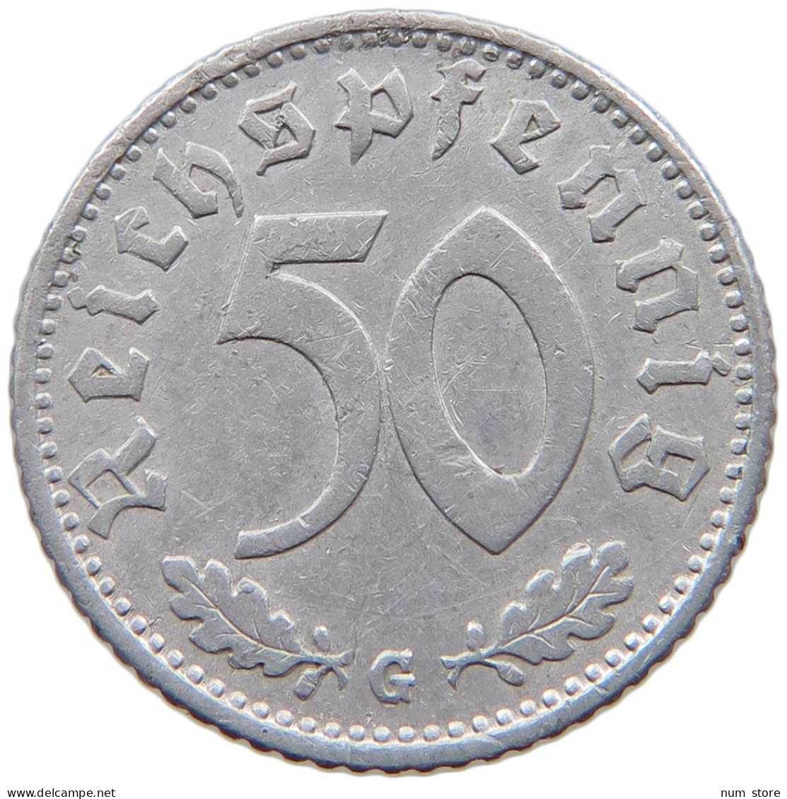 DRITTES REICH 50 PFENNIG 1941 G  #a089 0033 - 5 Reichsmark