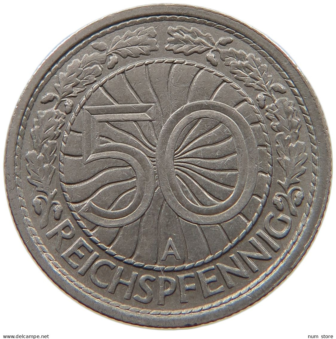 DRITTES REICH 50 PFENNIG 1937 A  #a055 0685 - 5 Reichsmark