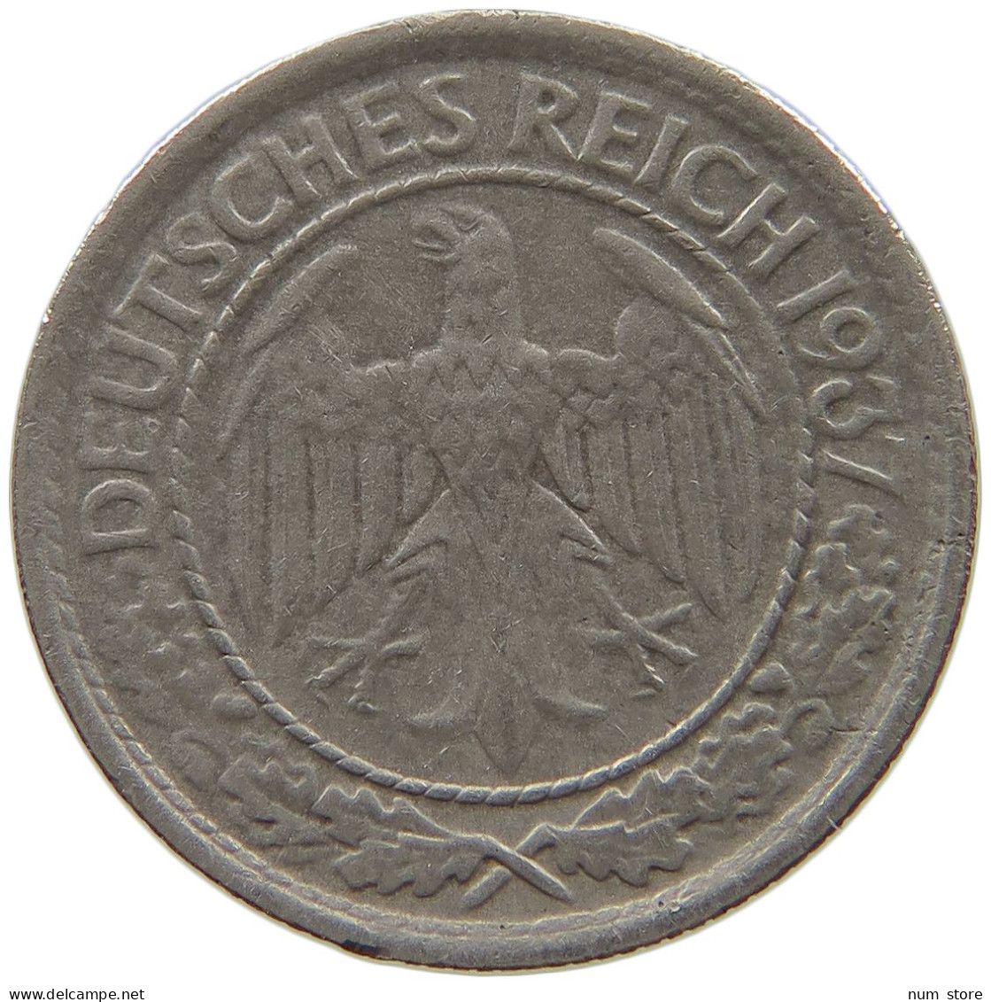 DRITTES REICH 50 PFENNIG 1937 A  #a073 0037 - 5 Reichsmark