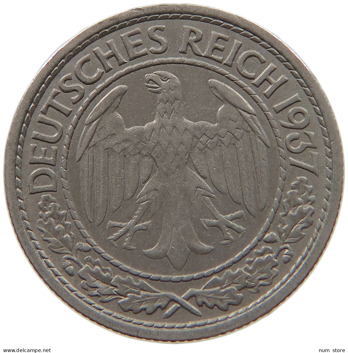 DRITTES REICH 50 PFENNIG 1937 A  #a055 0711 - 5 Reichsmark