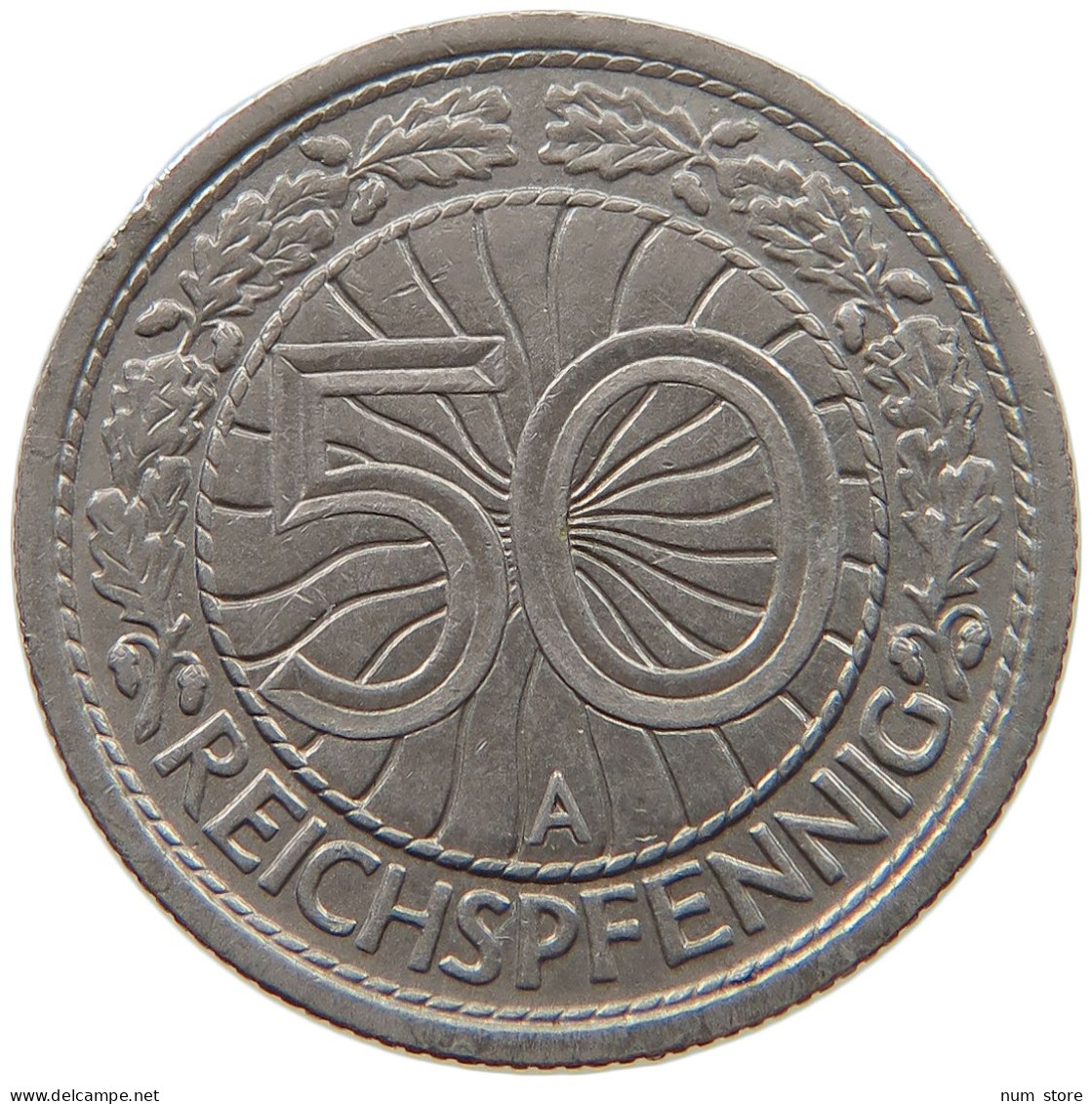 DRITTES REICH 50 PFENNIG 1937 A  #a055 0723 - 5 Reichsmark
