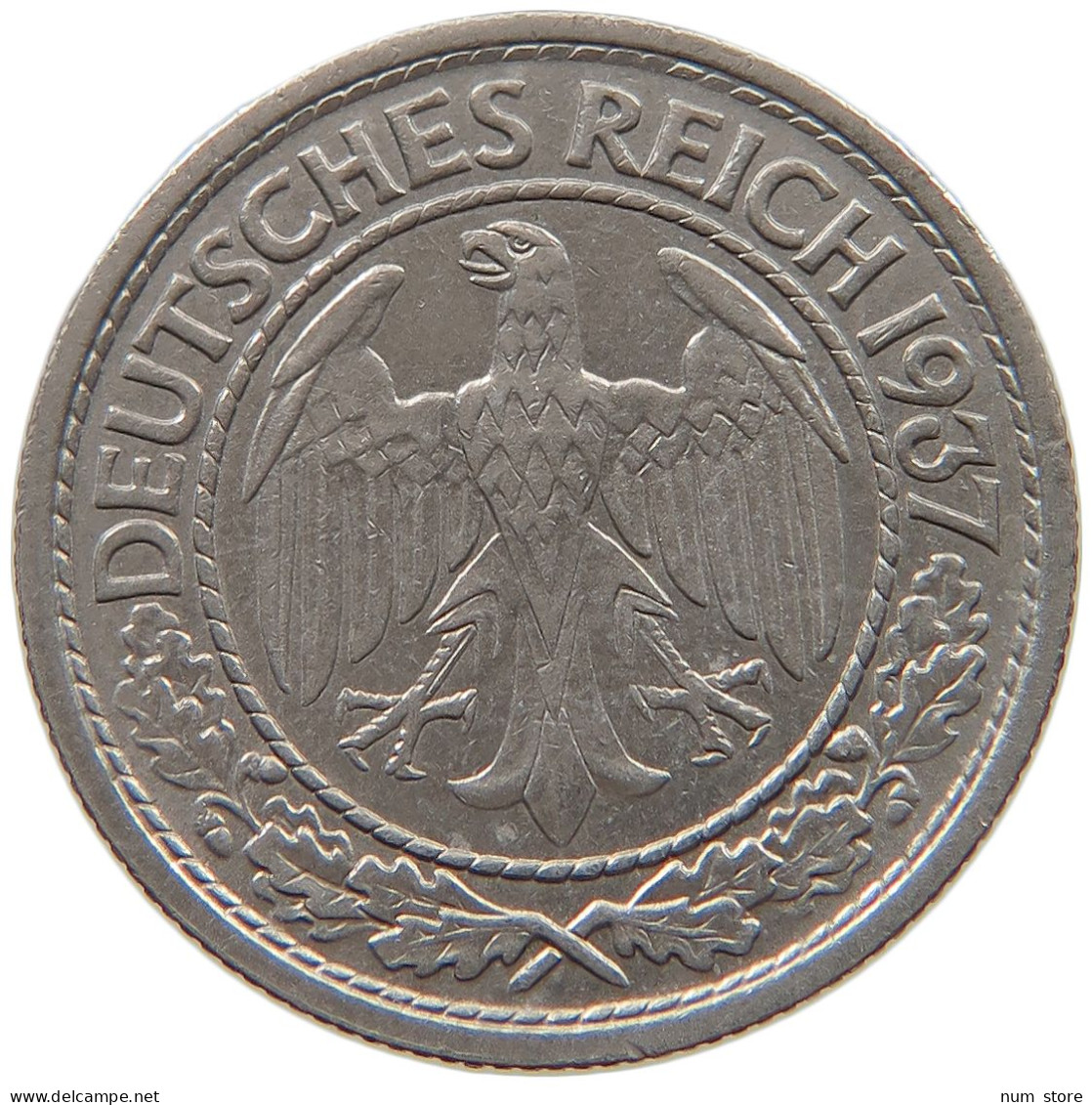 DRITTES REICH 50 PFENNIG 1937 A  #a055 0723 - 5 Reichsmark