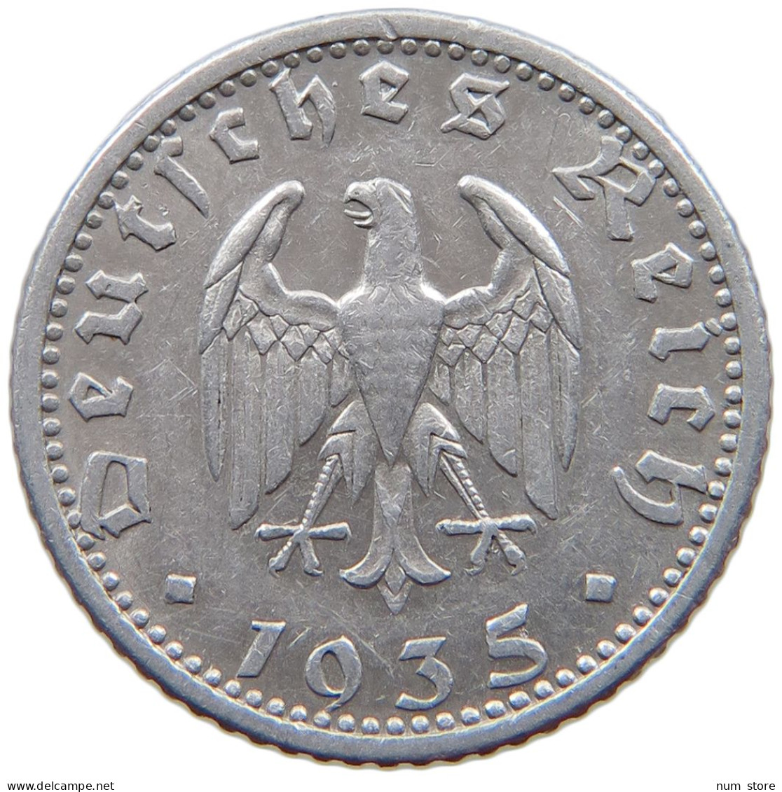 DRITTES REICH 50 PFENNIG 1935 G  #a089 0041 - 5 Reichsmark