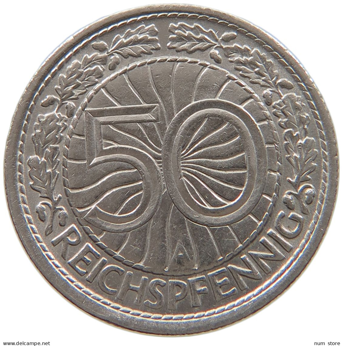 DRITTES REICH 50 PFENNIG 1935 A  #a080 0491 - 5 Reichsmark
