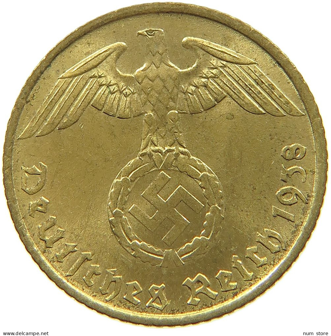DRITTES REICH 5 PFENNIG 1938 A  #s080 0399 - 5 Reichsmark