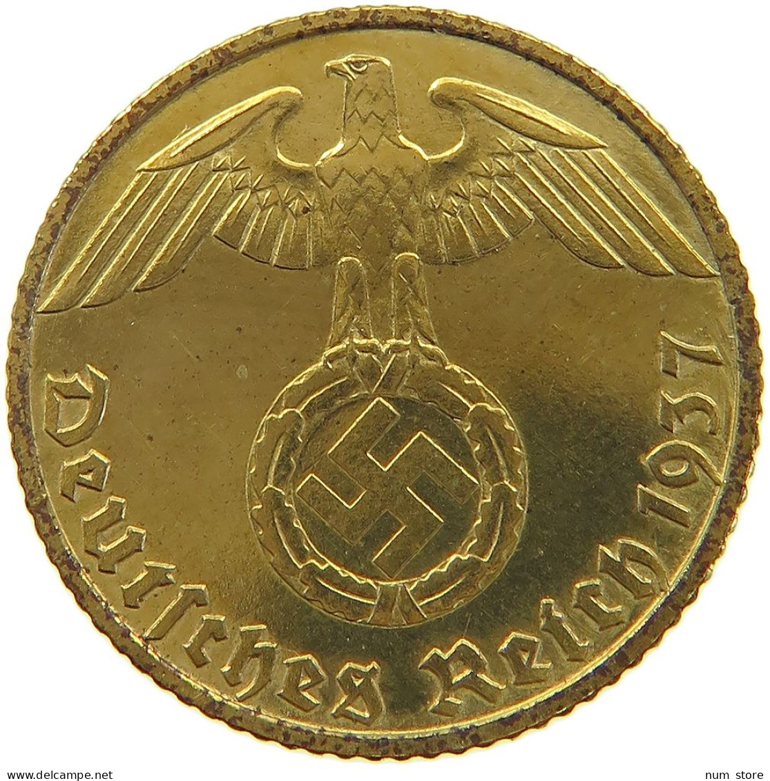 DRITTES REICH 5 PFENNIG 1937 J  #a069 0861 - 5 Reichsmark