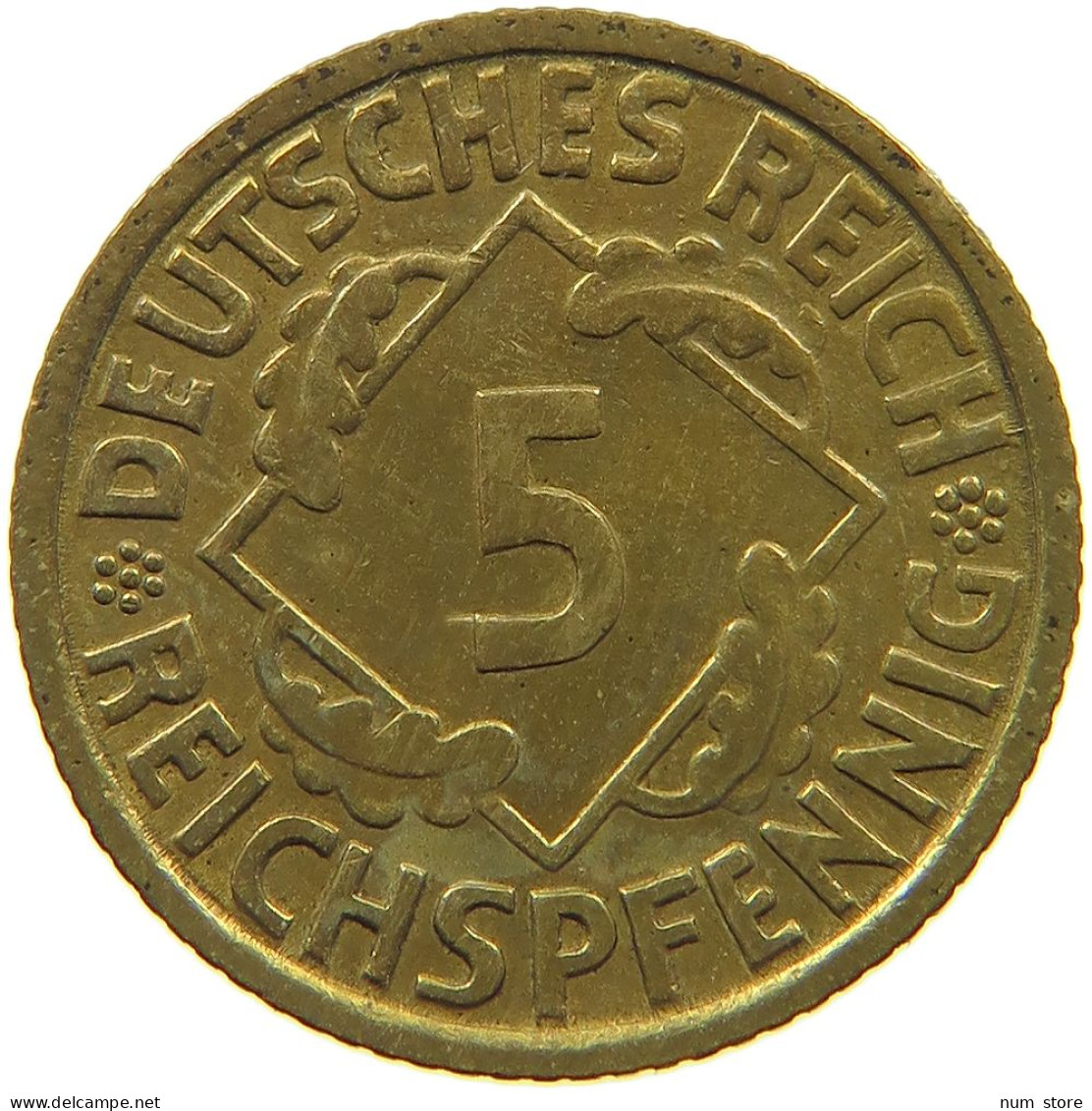 DRITTES REICH 5 PFENNIG 1936 G  #a055 0573 - 5 Reichsmark