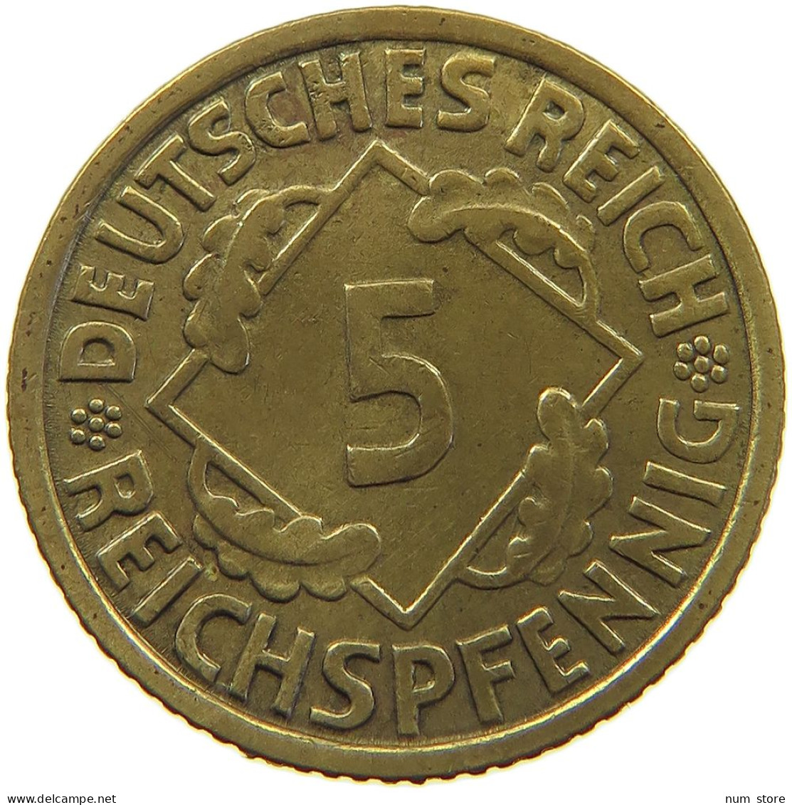 DRITTES REICH 5 PFENNIG 1936 G  #a055 0593 - 5 Reichsmark