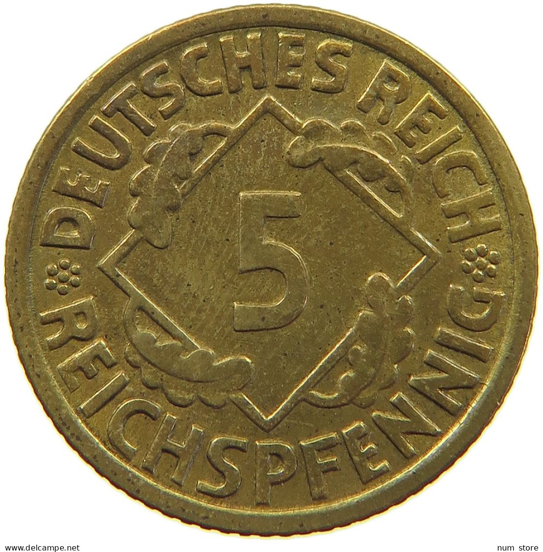 DRITTES REICH 5 PFENNIG 1936 G  #a055 0555 - 5 Reichsmark