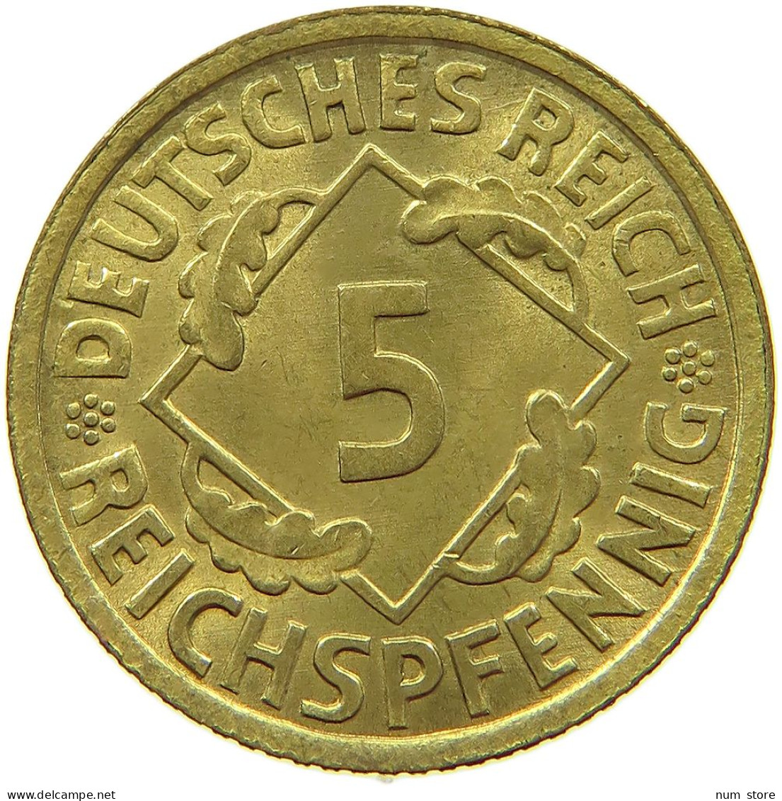 DRITTES REICH 5 PFENNIG 1935 A  #s071 0219 - 5 Reichsmark