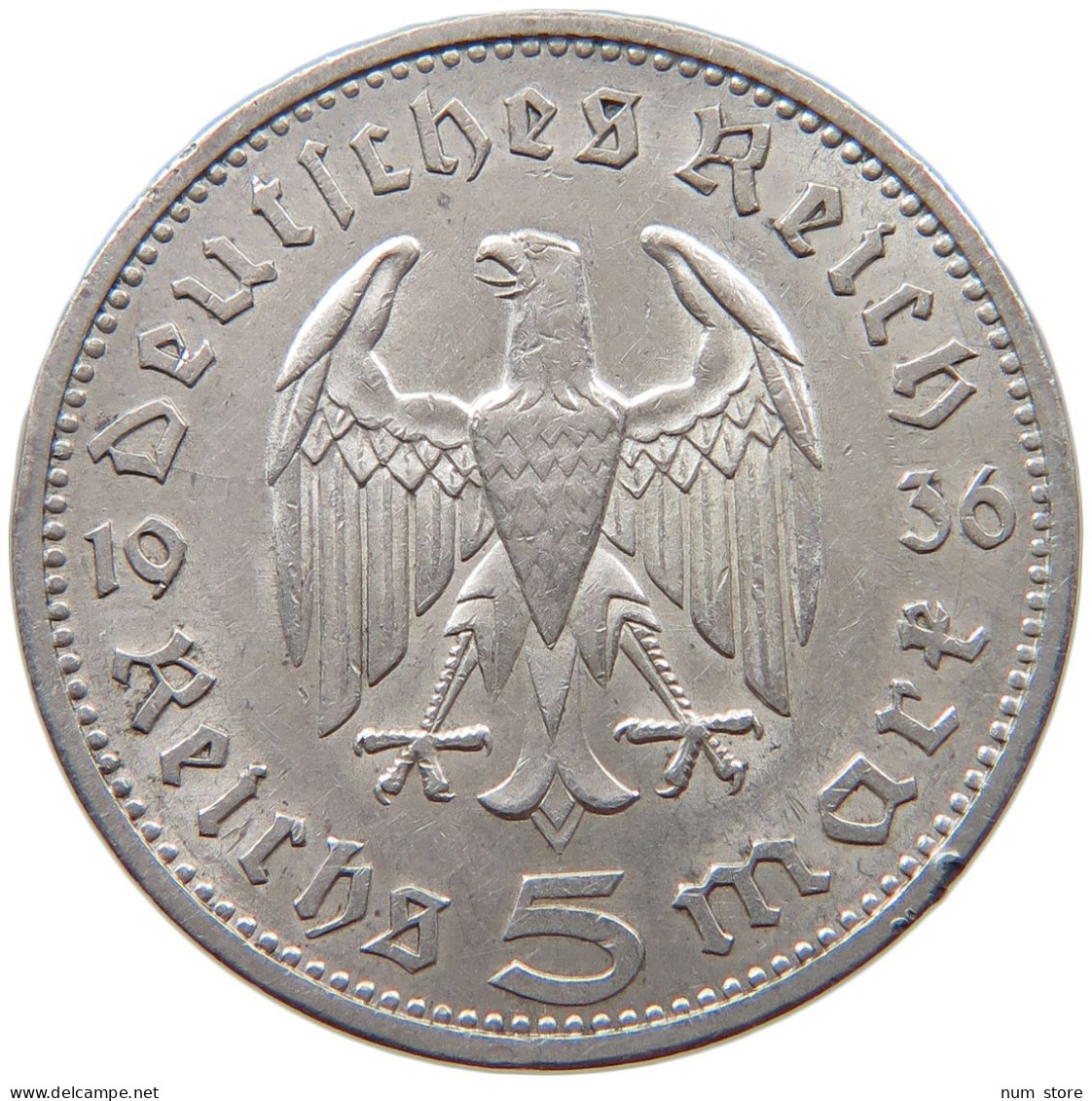 DRITTES REICH 5 MARK 1936 A  #c068 0363 - 5 Reichsmark