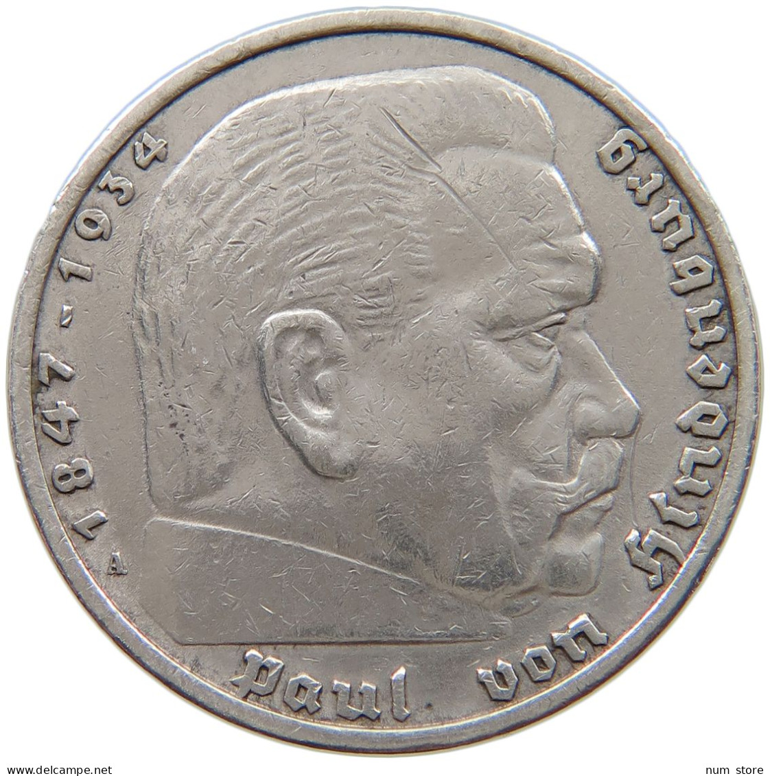 DRITTES REICH 5 MARK 1936 A  #a063 0709 - 5 Reichsmark