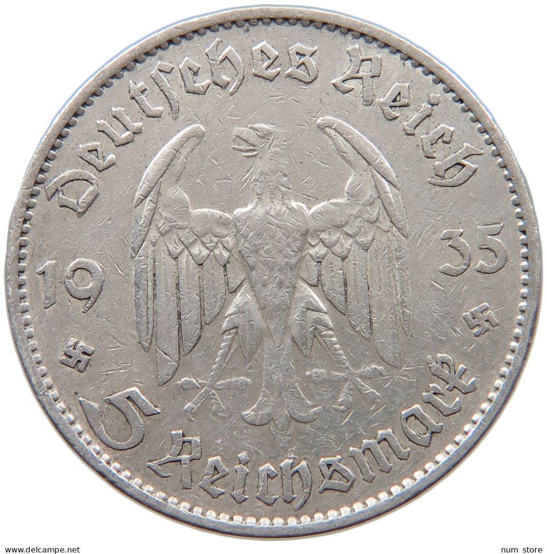 DRITTES REICH 5 MARK 1935 F  #c068 0367 - 5 Reichsmark