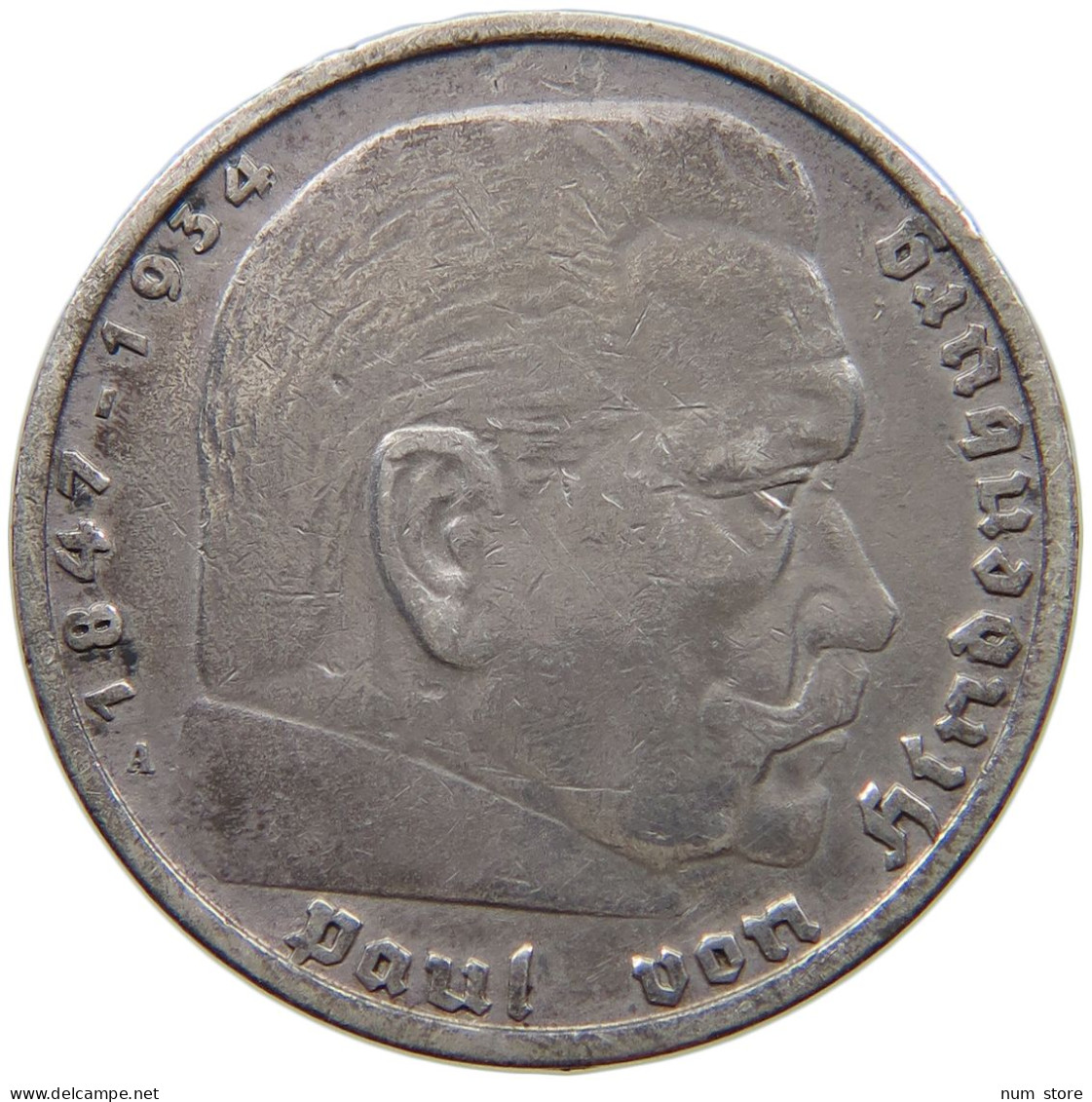 DRITTES REICH 5 MARK 1935 A  #a090 0663 - 5 Reichsmark