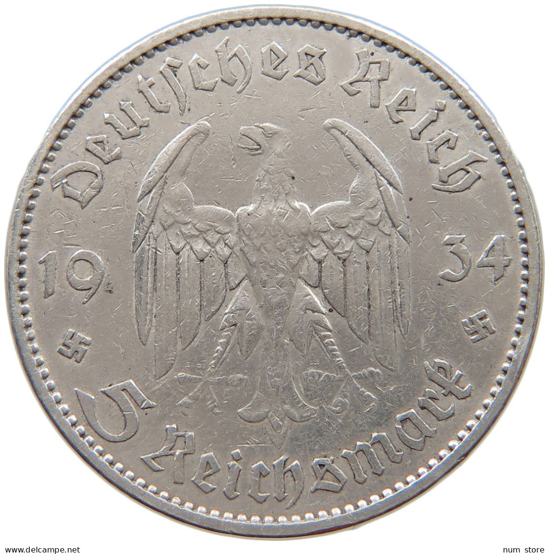 DRITTES REICH 5 MARK 1935 A  #a068 0689 - 5 Reichsmark