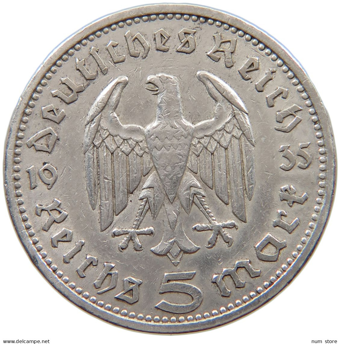 DRITTES REICH 5 MARK 1935 A  #a068 0641 - 5 Reichsmark