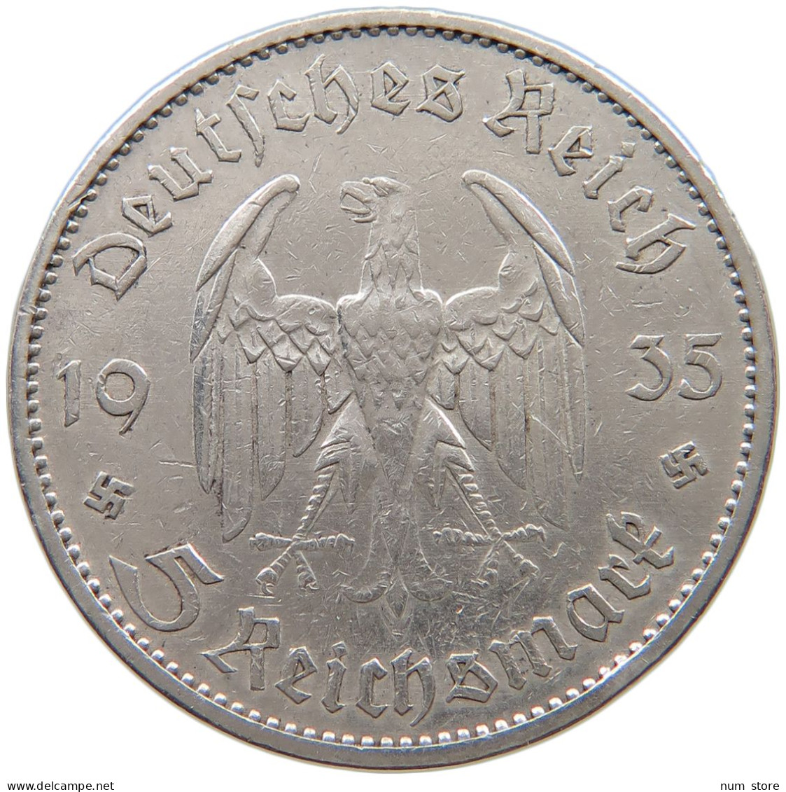 DRITTES REICH 5 MARK 1935 A  #a073 0657 - 5 Reichsmark