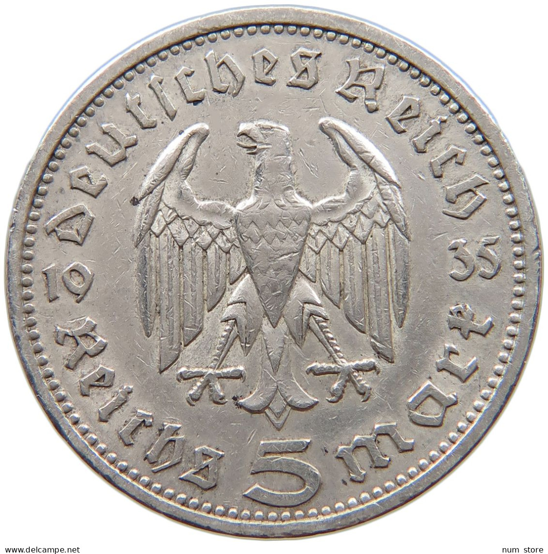 DRITTES REICH 5 MARK 1935 A  #a068 0639 - 5 Reichsmark