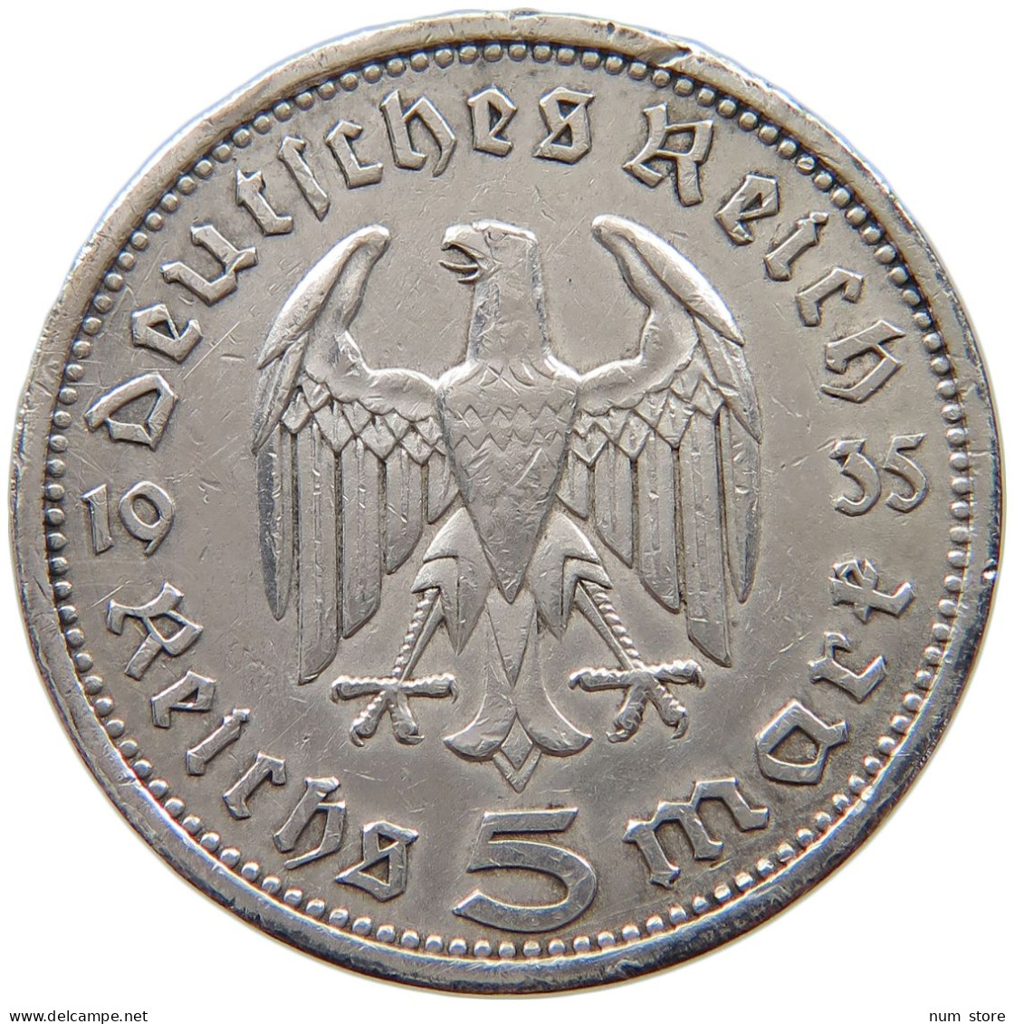 DRITTES REICH 5 MARK 1935 A  #a063 0707 - 5 Reichsmark