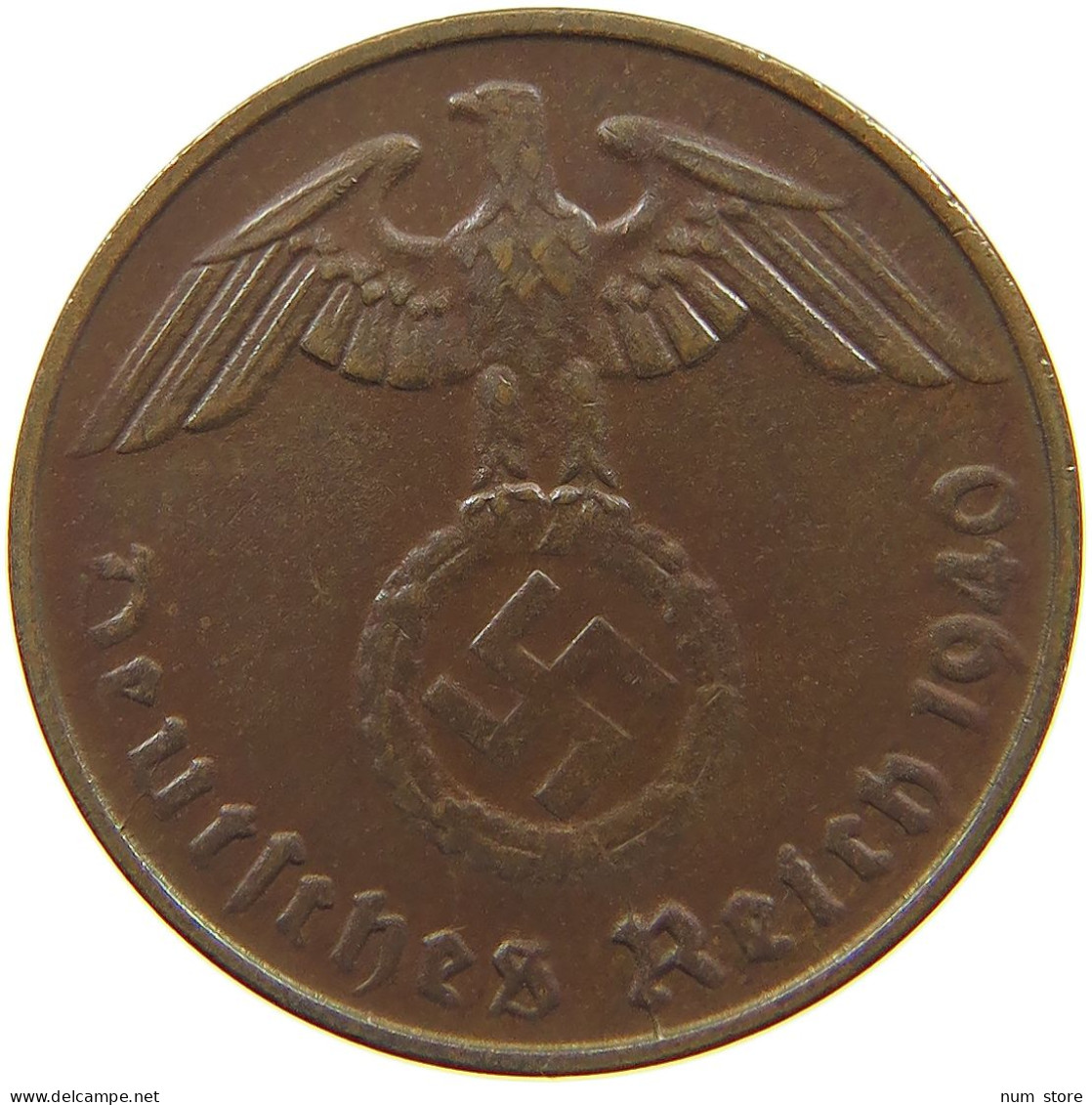 DRITTES REICH 2 PFENNIG 1940 D  #c083 0167 - 2 Reichspfennig