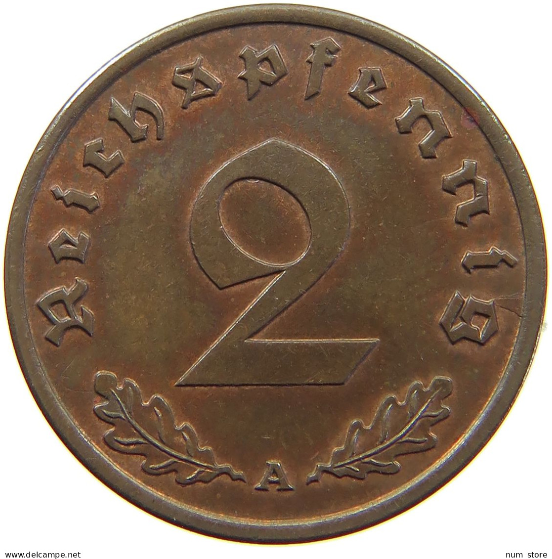 DRITTES REICH 2 PFENNIG 1939 A  #a075 0453 - 2 Reichspfennig