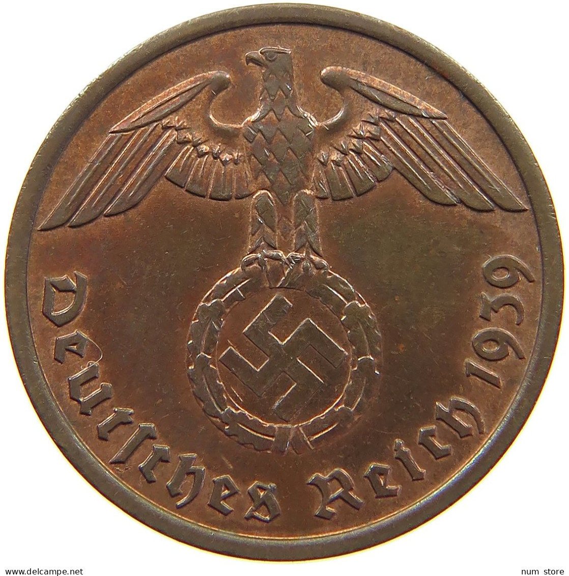 DRITTES REICH 2 PFENNIG 1939 A  #a075 0453 - 2 Reichspfennig