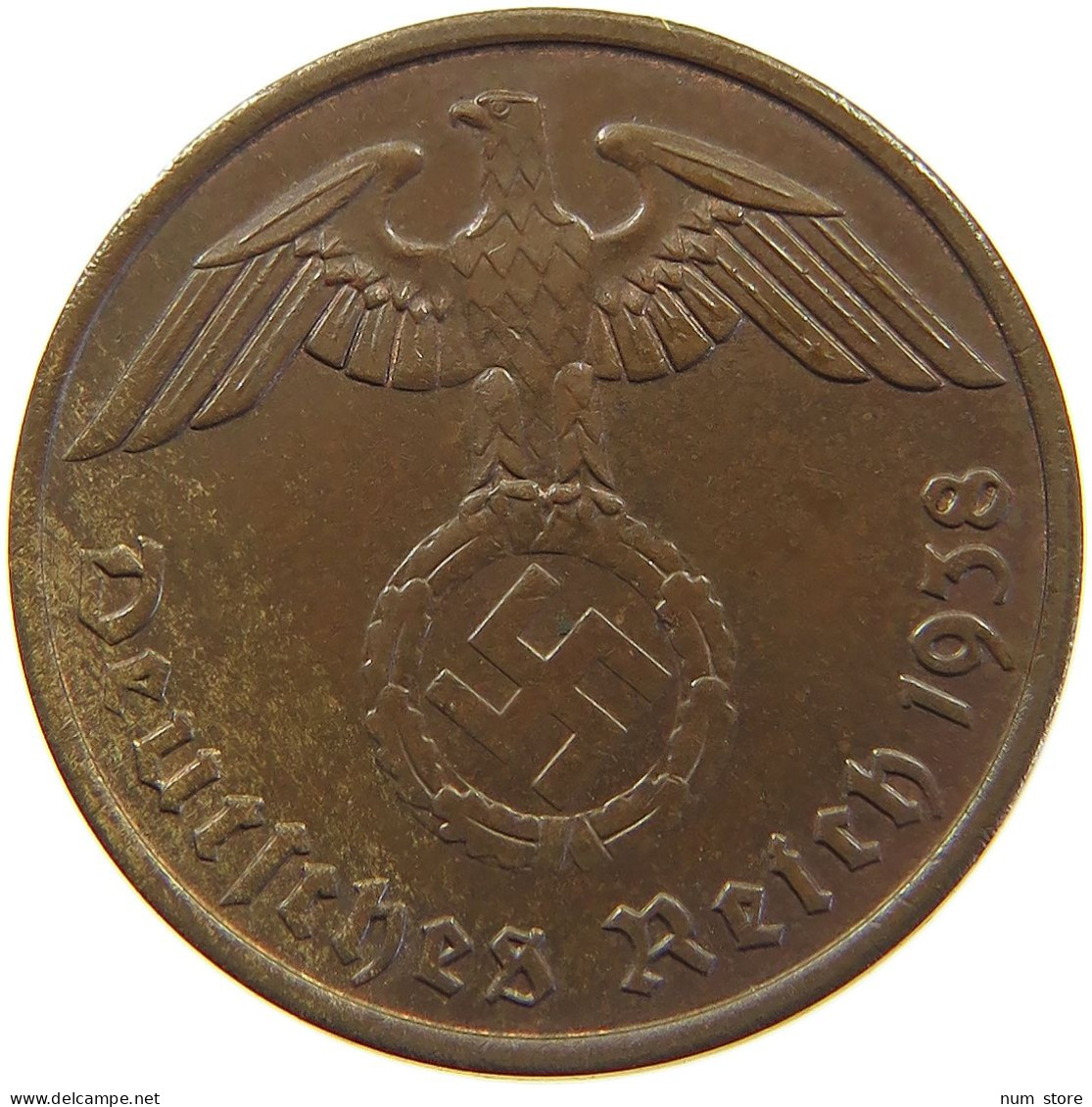 DRITTES REICH 2 PFENNIG 1938 A  #c082 0493 - 2 Reichspfennig