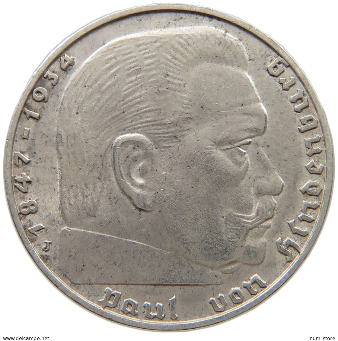 DRITTES REICH 2 MARK 1939 J  #a082 0369 - 2 Reichsmark