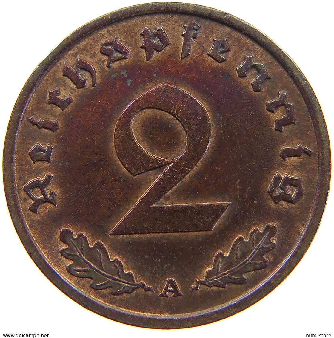 DRITTES REICH 2 PFENNIG 1937 A  #c081 0299 - 2 Reichspfennig