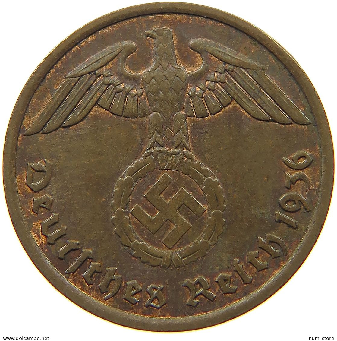 DRITTES REICH 2 PFENNIG 1936 D  #c081 0289 - 2 Reichspfennig