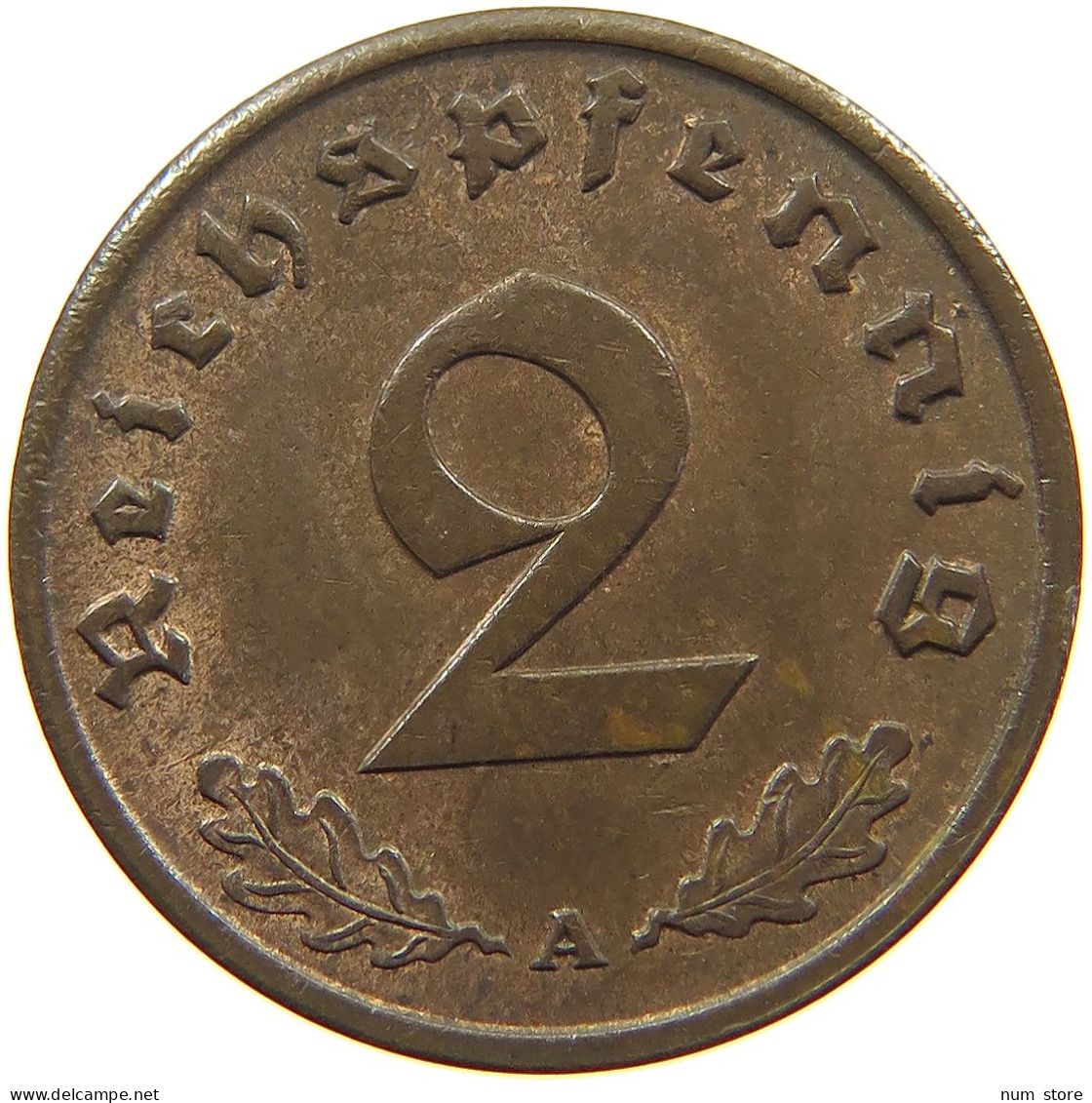 DRITTES REICH 2 PFENNIG 1937 A  #c083 0133 - 2 Reichspfennig