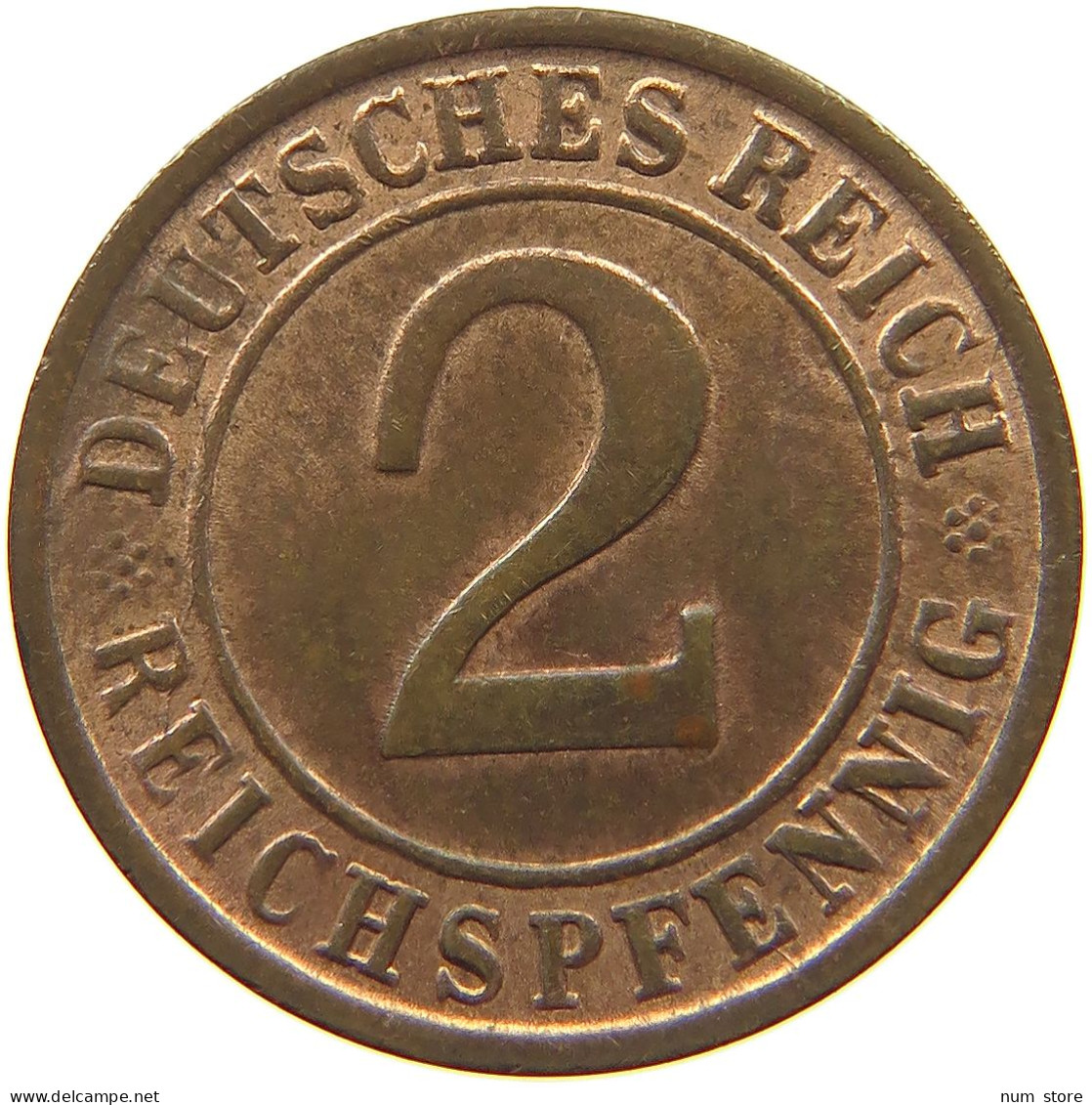 DRITTES REICH 2 PFENNIG 1936 D  #c083 0435 - 2 Reichspfennig