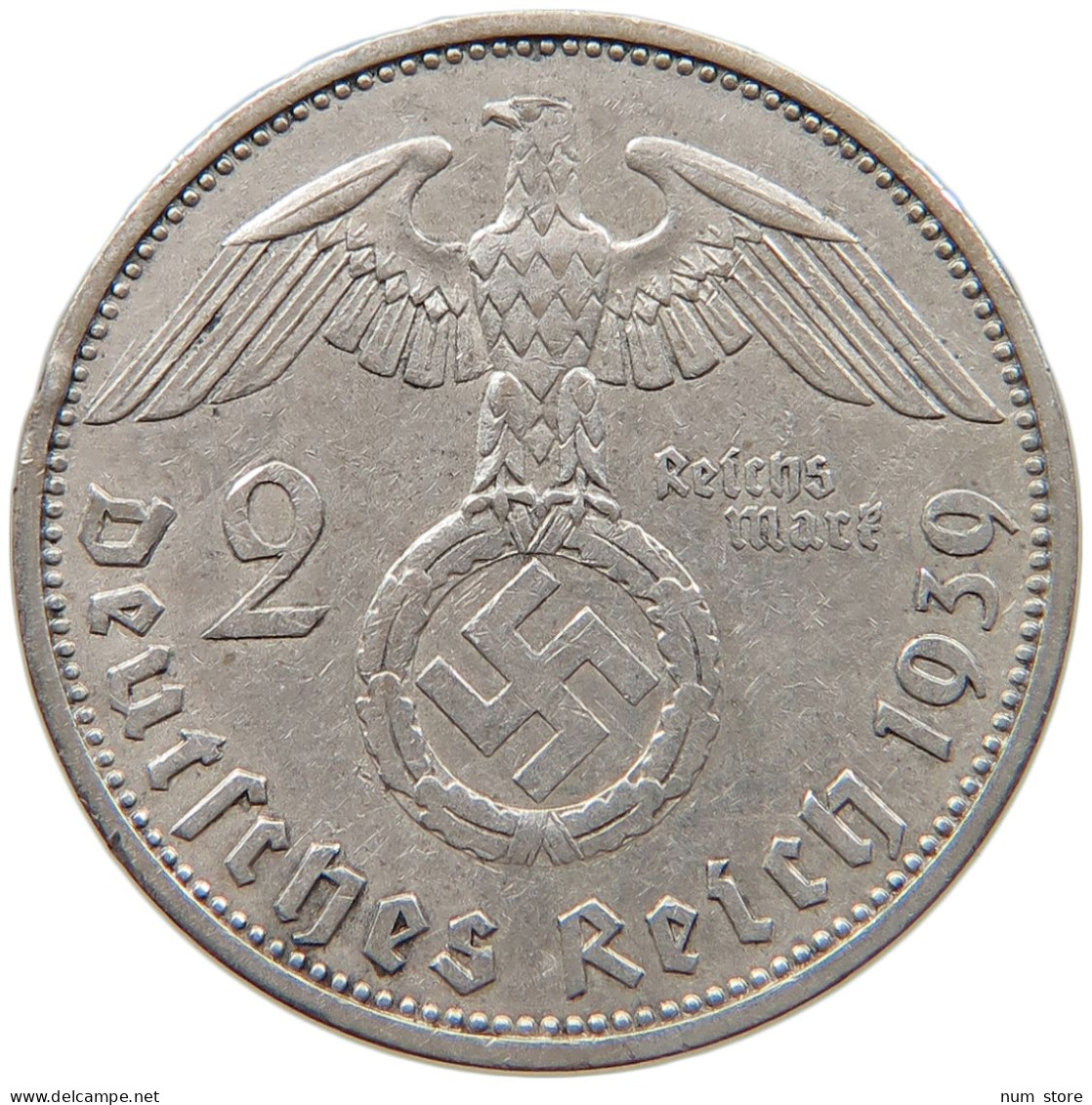 DRITTES REICH 2 MARK 1939 A  #c070 0225 - 2 Reichsmark